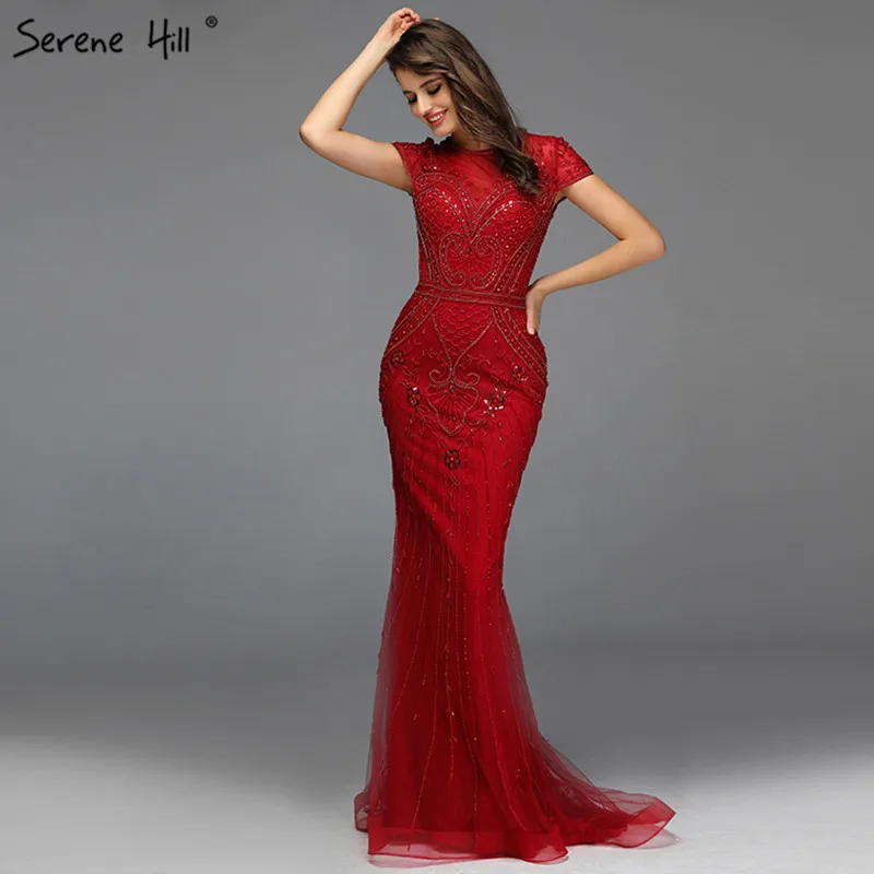 Дубай серое платье с коротким рукавом Вечерние платья Дизайн Бисер Роскошные