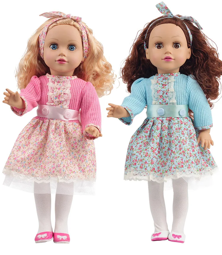 18 дюймов/45 см милые куклы-реборн для маленьких девочек игрушки с одеждой