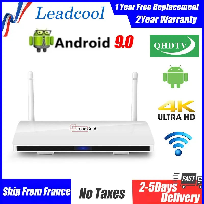 

Leadcool Iptv Box Android 9.0 TV BOX Amlogic S905W 1080P 4K Android IPTV BOX Ship From France Smart IP TV Leadcool 2GB 16GB