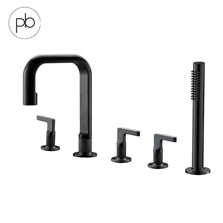 

PB Brushed brass wall mount Bathroom basin shower faucet