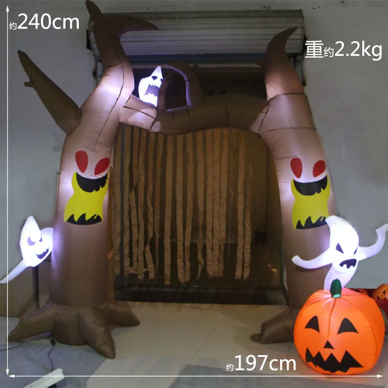 2 4 м надувная надгробная Арка со светодиодной подсветкой призраки на Хэллоуин