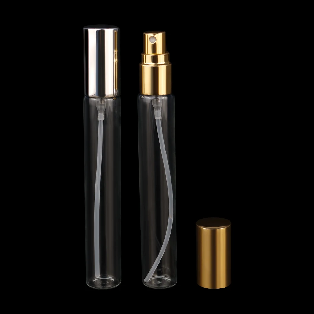 Прозрачный мини-флакон из черного золота и серебра 5 мл 10 15 20 пустая косметика
