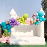 commercial white bouncy castle jumping castle adult kids inflatable bounce castle bouncy house for wedding party with blower