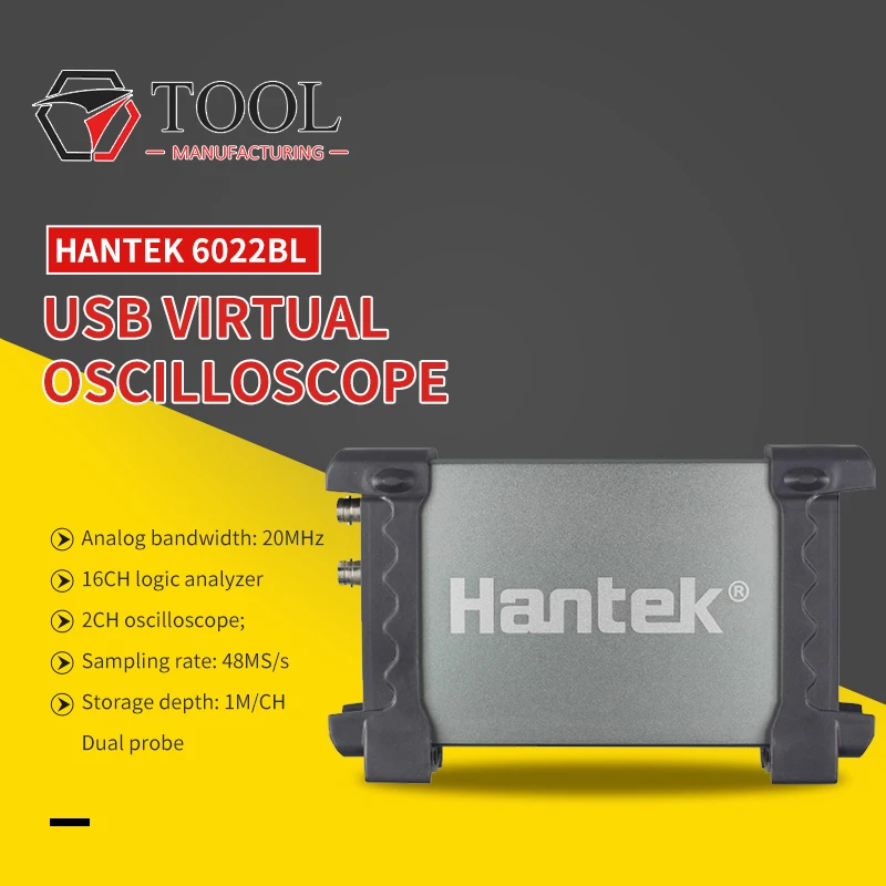 Портативный USB осциллограф Hantek 6022BE 2 канала 20 МГц|Осциллографы| |