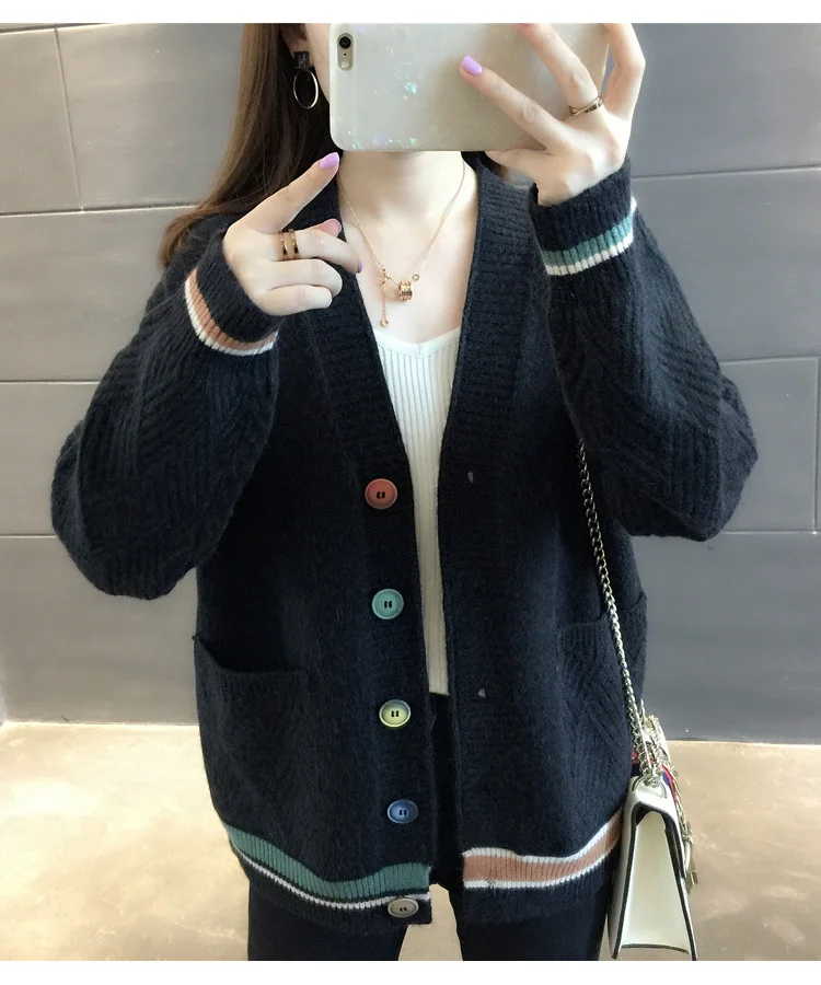 Online Celebrity Sweater Coat Women's 2021 Spring and Autumn New Korean Style Loose Short Student Western All-Matching |