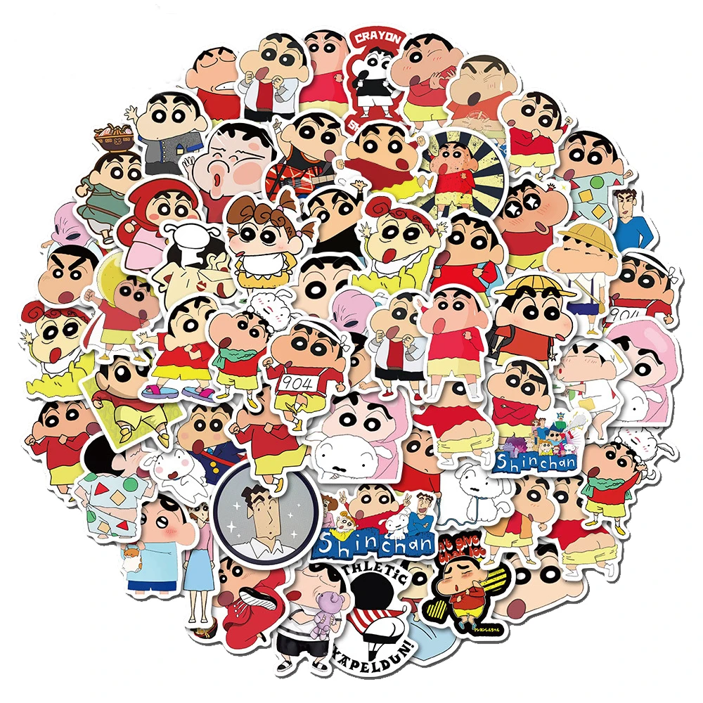 50 шт в наборе Kawaii Crayon Shin-chan мультфильм Граффити наклейки DIY скейтборд ноутбук