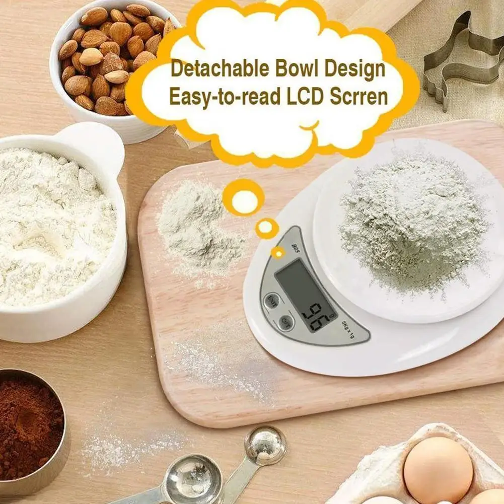 

5kg Portable Digital Scale LED Electronic Scales Postal Scales LED Weight Electronic Measuring Balance Kitchen Food Accesso G3H0