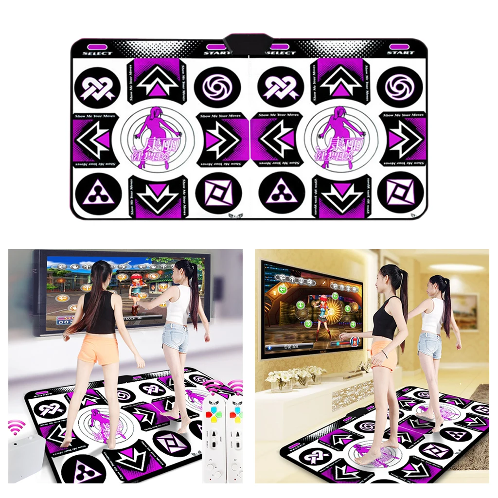 

Нескользящий Танцевальный Игровой Коврик для фитнеса, ТВ, ПК, танцевальный коврик, прокладки для танцев