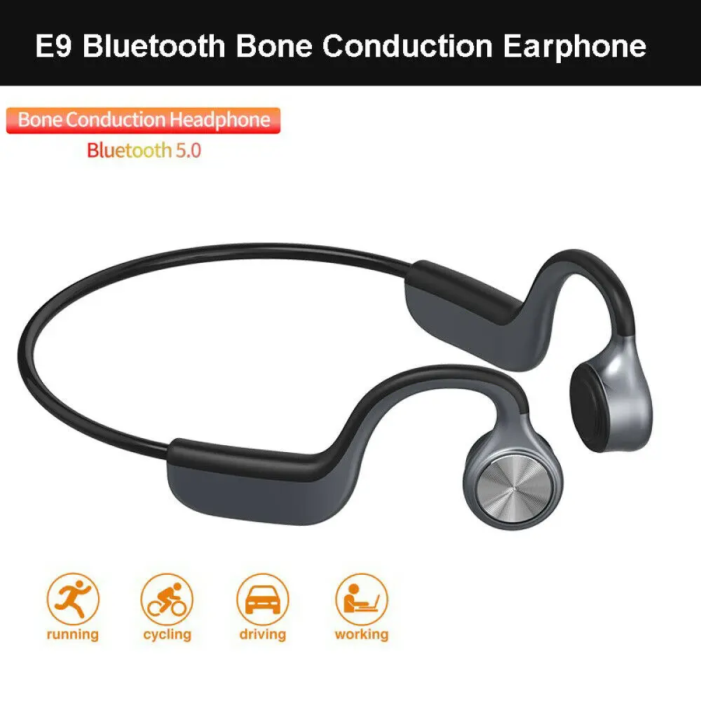 

E9 Беспроводная Bluetooth Гарнитура костной проводимости наушники для спортивного зала *