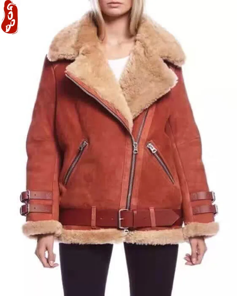 

Brand Motorcycle Faux Leather Jacket Women Winter Autumn 2021 New Fashion Coat 8 Color Turn down collar Outerwear