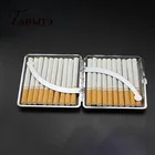 Мужской чехол для сигареты 20 Smoker, классический кожаный металлический чехол для сигарет, мужской чехол для специальной сигареты, аксессуары для сигарет