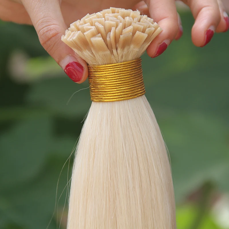 Фото Волосы Remy 1 г/локон 12-28 дюймов настоящие прямые человеческие волосы