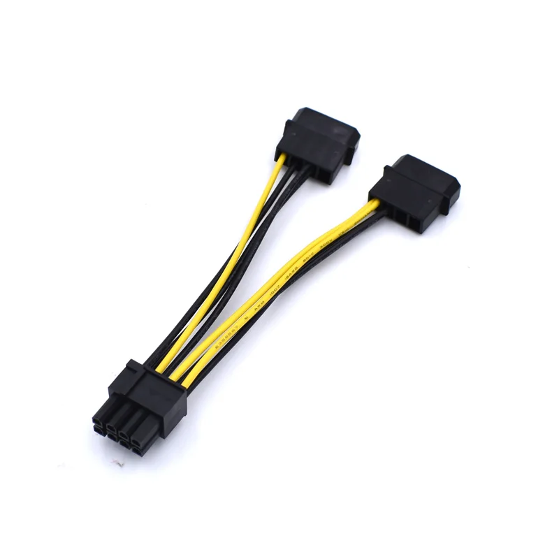Высококачественный кабель питания для видеокарты 100 шт./лот 2x Molex TO GPU PCI-E 8PIN 18AWG 10