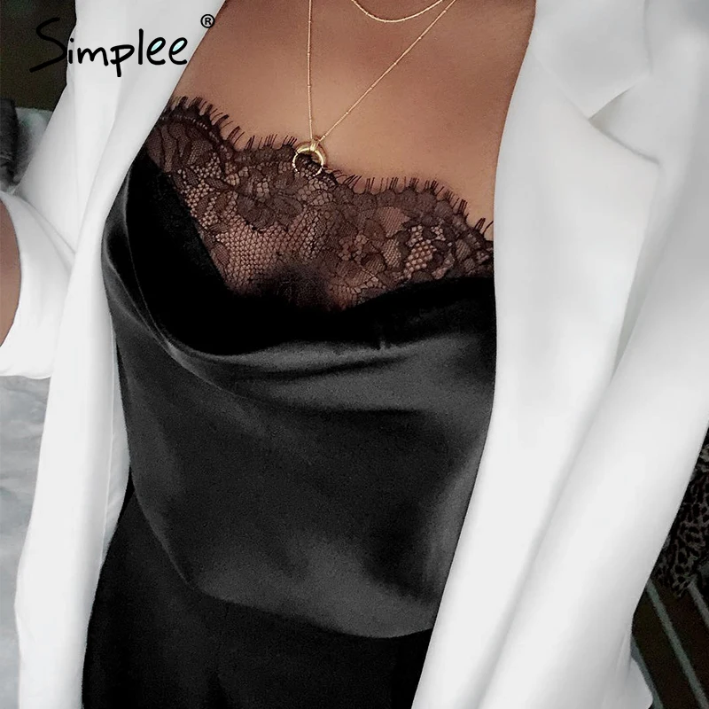 женское кружевное боди Simplee черное сексуальный повседневный комбинезон с