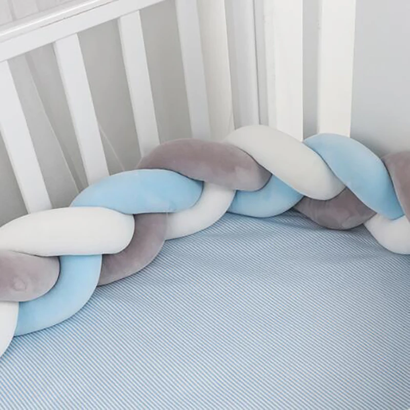 200cm Baby Bedding Set Kids Bed Bumper Crib Cushion Bumpers Weaving Stuff for Travel Stroller | Мать и ребенок