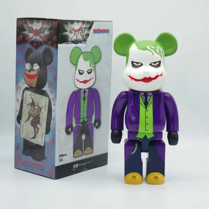 Bearbrick 400% 28 см Bearbricklys фигурки героев клоун медведь куклы ПВХ уличное искусство