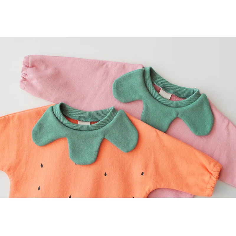 

Infant Boys Girls Bodysuit Toddler Baby Cute Pumpkin Design Cotton Long Sleeve Jumpsuit + Hat Autumn Baby Girl Clothes