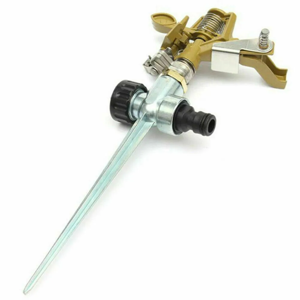 

360 Degree Rotating Lawn Sprinkler Compatible Water For Garden Lawn Grass Metal Spike