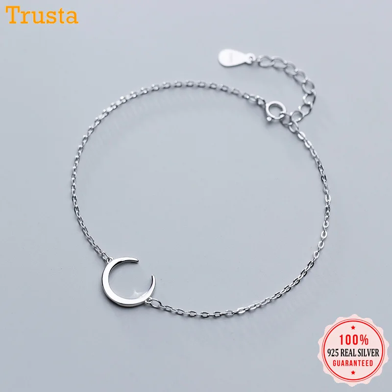 Trustdavis, Настоящее серебро 925 пробы, Модные женские ювелирные изделия, крест, браслет 15,5 см для женщин, девушек, леди, подарок DA97