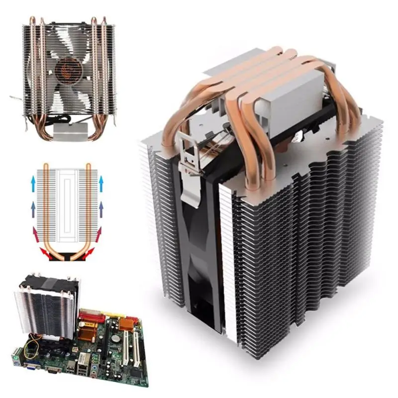 Радиатор для процессора Intel LGA1150 светодиодный 1151 1155 775 AMD 4 шт.|Кулеры и системы