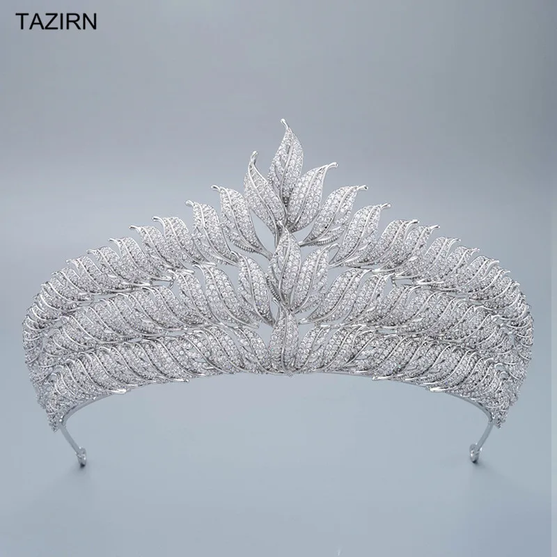 Уникальный свадебная корона Sparlking диадемы Циркон диадема полностью циркониевый