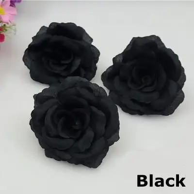 10PCS Yellow Silk Artificial Roses Flower Head for Wedding Christmas Birthday Party New Year Festival Decoration Fake Flowers | Дом и сад