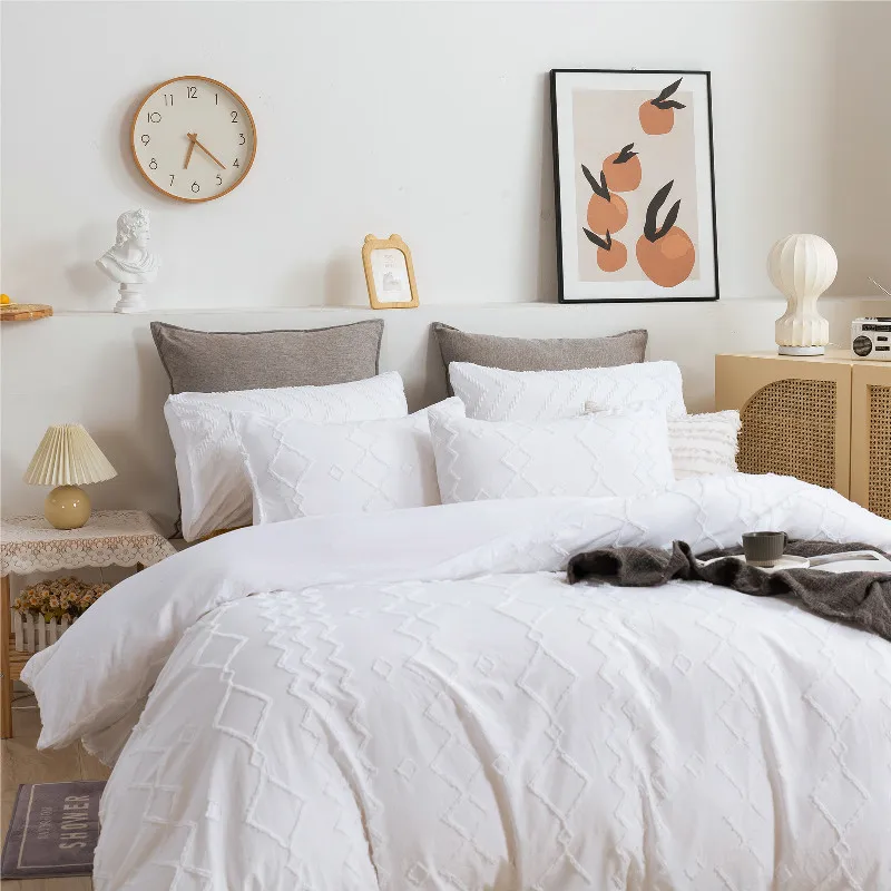 

Denisroom solid color cutting process comfortable softly sleeple pillow socket three-pieceKH57#