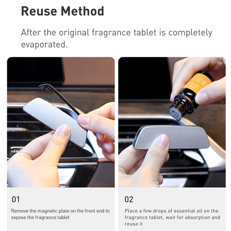 

Baseus Car Air Freshener Solid Perfume for Auto Interior Air Vent Fragrance Aroma Diffuser Flavoring for Car Perfume