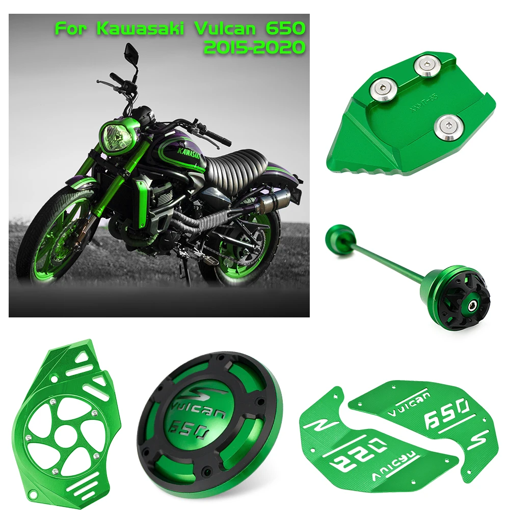 Для Kawasaki Vulcan S EN VN 650 2015-2022 боковая крышка двигателя пластина статора защитная накладка Рамка слайдер подставка защита цепи