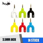 Разветвитель 3,5 мм, стереоразъем U-образной формы, стерео аудио микрофон и аксессуары, адаптер для планшетов, ПК, MP3-плееров