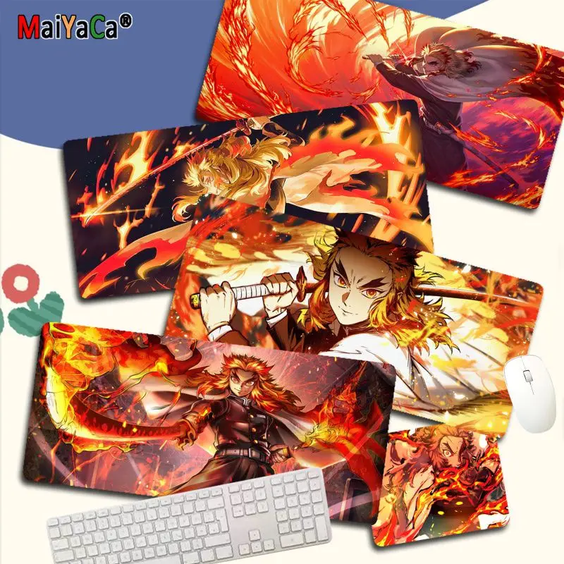 

Kyojuro Rengoku Your Own Mats Laptop Gaming Mice Mousepad For Large Edge Locking Speed Version Game Keyboard Pad