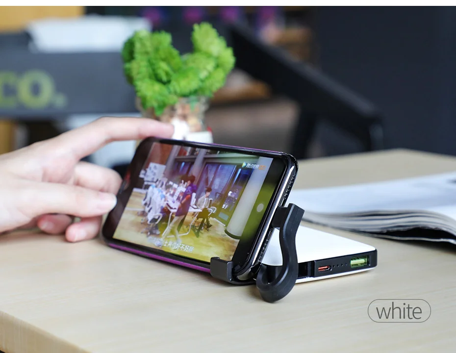 Hoco 3в1 QC3.0+ PD 18 Вт power Bank 10000 мА-ч, беспроводное зарядное устройство power bank с кабелем для iPhone X 11 Pro HUAWEI mate 30 быстрое зарядное устройство