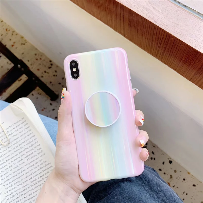 Милый розовый чехол для телефона с динозавром для iphone 11pro max 7 8 Plus, мягкий чехол IMD Для iphone X, задняя крышка, чехол с кольцом
