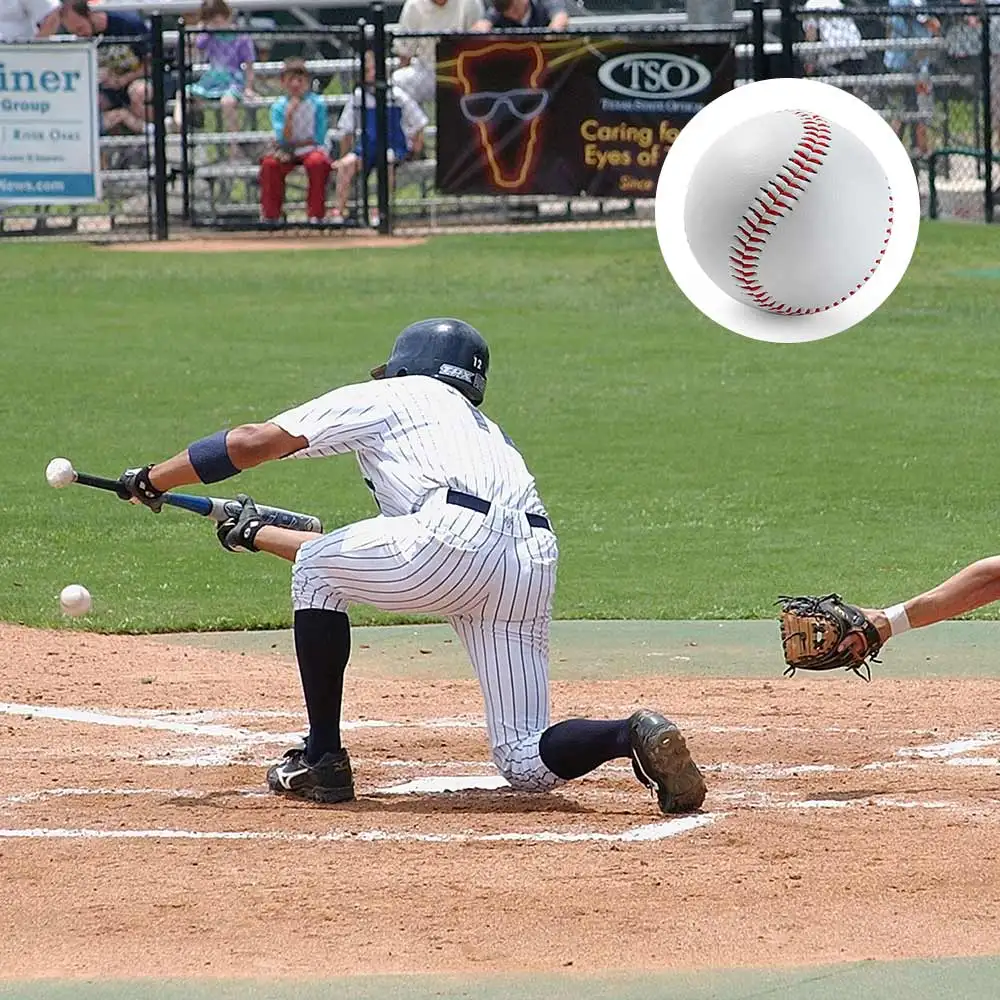 

White Safety Kid Baseball Base Ball Practice Trainning PU Child Softball Balls Sport Team Game Safe Durable No Hand Sewing