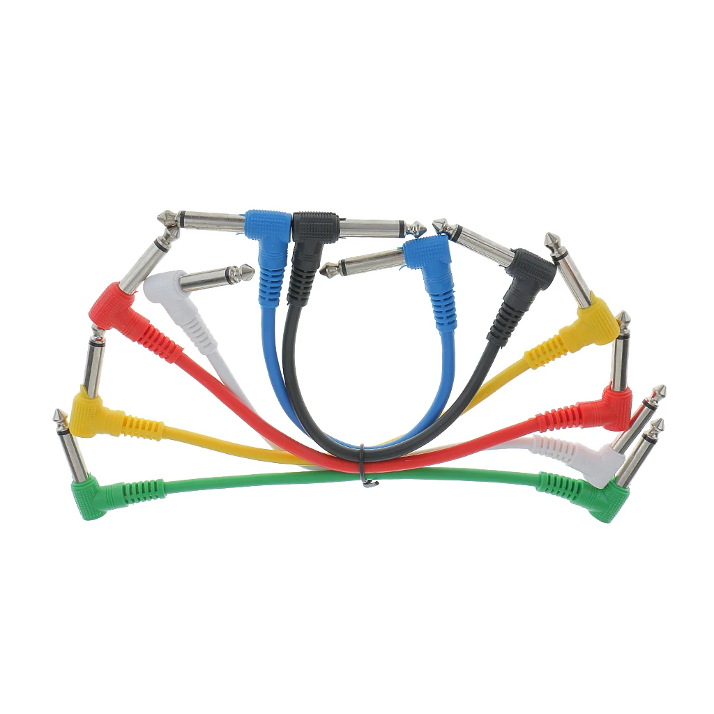 6 шт. гитарный эффект педаль патч кабель для электрической гитары Бас