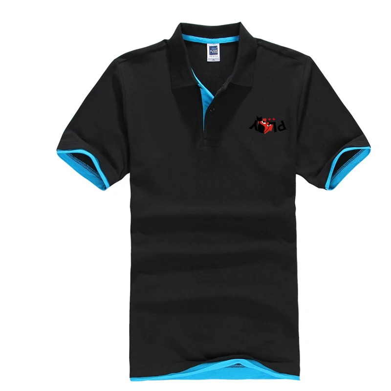 

Summer 2021 Comfort Breathability Pure Cotton Short Sleeve Polo Shirt Men's Lapel Pure Color Business Polo Shirt