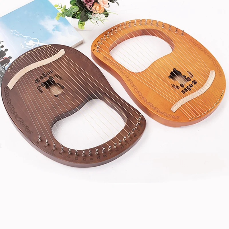 Lyre Harp 16 стрингов Heptachord красное дерево Lye с тюнинговым ключом для любителей музыки