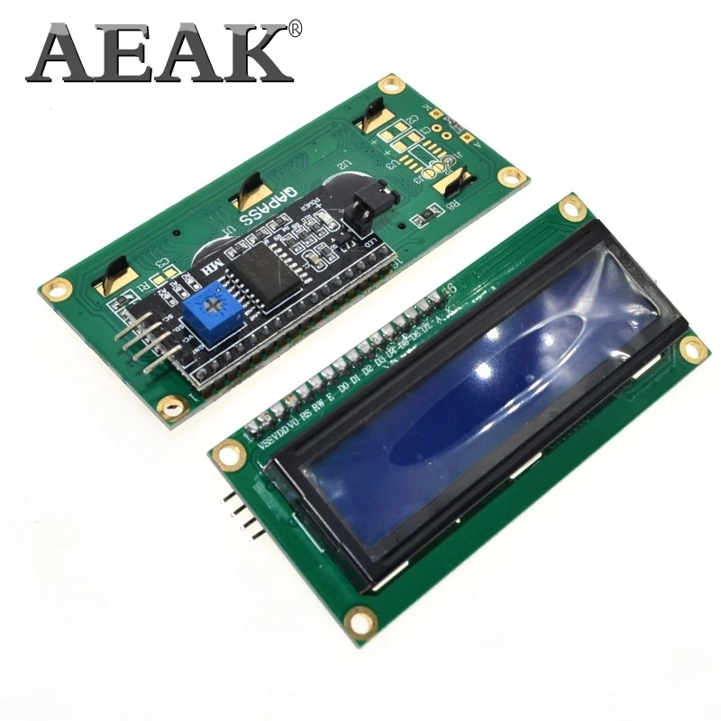 

Модуль ЖК-дисплея AEAK, 1 шт., синий экран IIC/I2C 1602 для arduino 1602, ЖК-дисплей UNO r3 mega2560, ЖК-1602