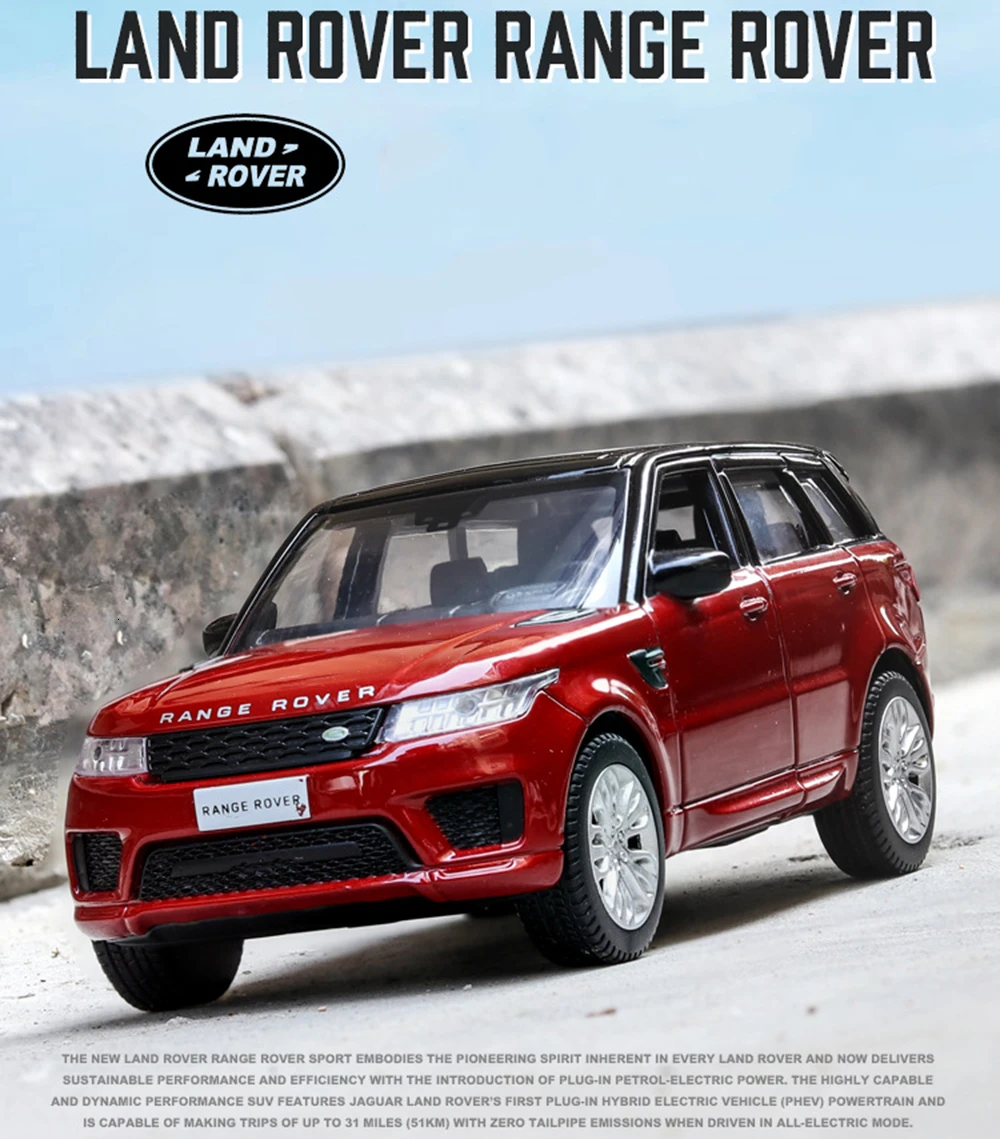 1:36 автомобилей горячего колеса автомобиля Land Rover Range машина литья под давлением