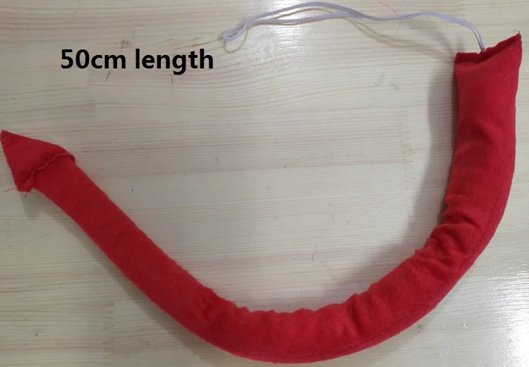 50cm length 60 см хвост животного Черный Красный Кот тигр принт хвосты лиса для детей взрослый Косплей Костюм реквизит ролевые игры Рождество Хэллоуин - Цвет: 50cm length