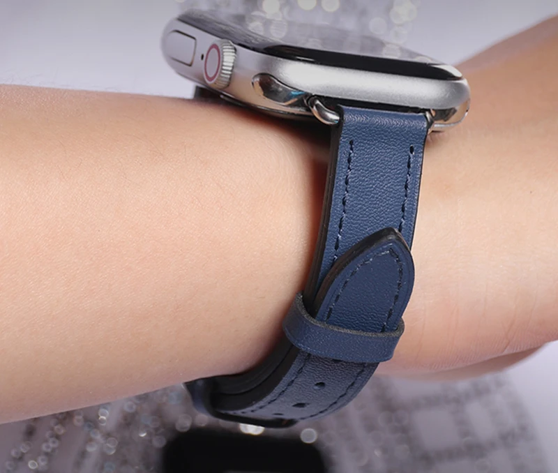 Leather Double Tour Strap For Apple Watch Band Ultra 49mm Sport Bracelet For iWatch 8 7 6 SE 40/44mm 41mm 45mm 38/42mm Watchband