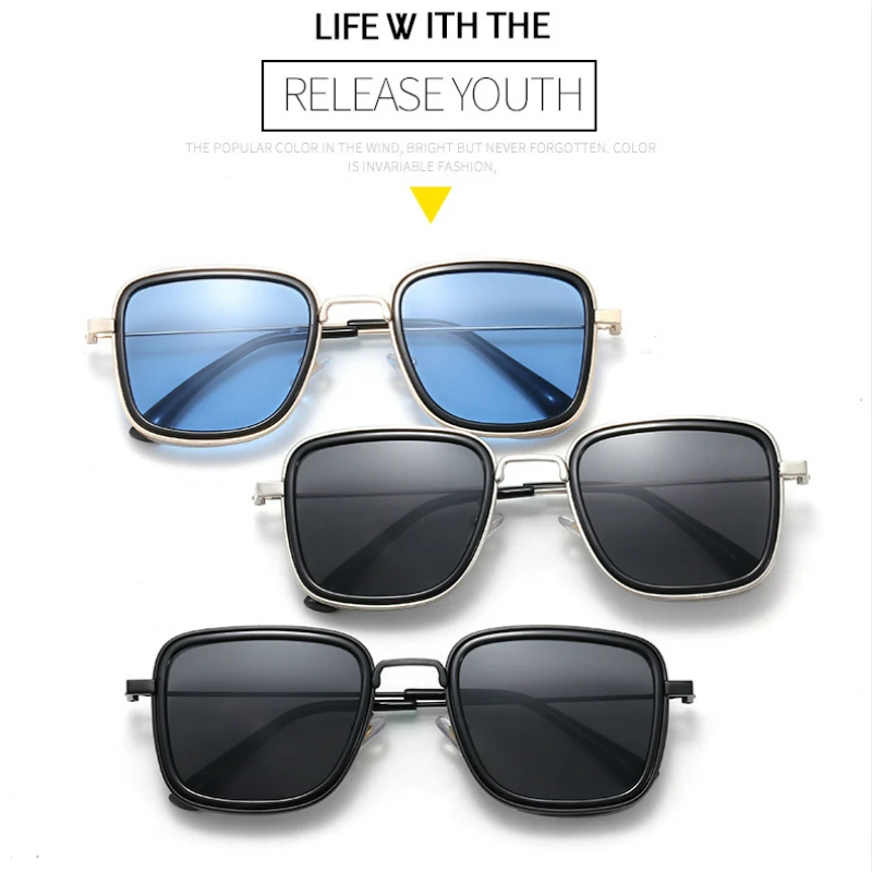 Модные квадратные солнцезащитные очки для мужчин и женщин ретро в стиле стимпанк