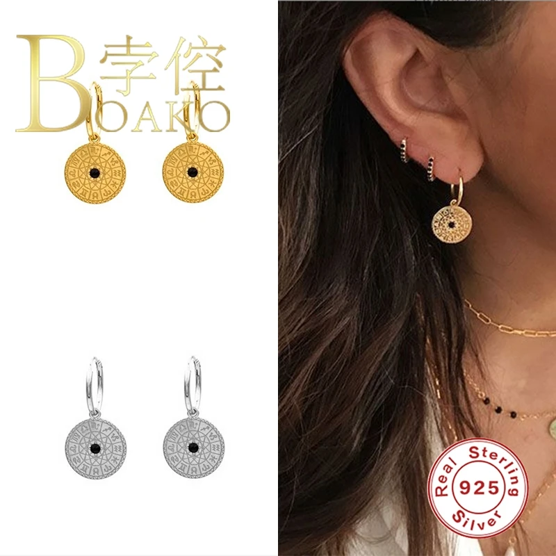 

Серьги-кольца женские из серебра 925 пробы с фианитами