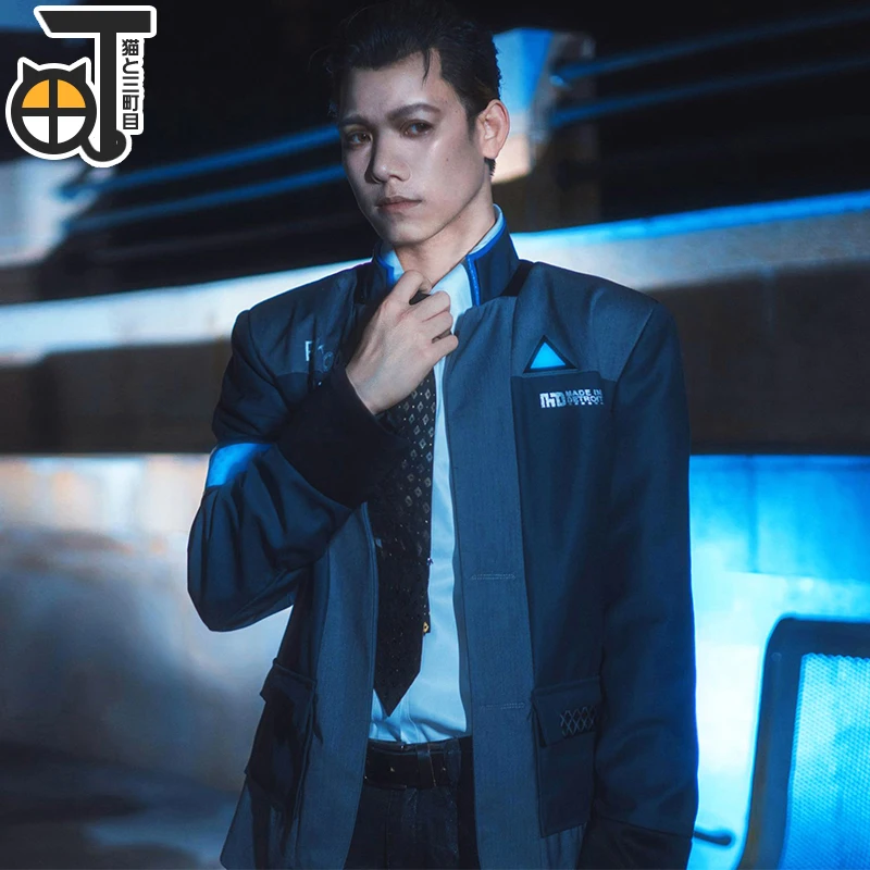 Игра Детройт: стать человеком Косплей Коннор RK800 костюмы униформа полный