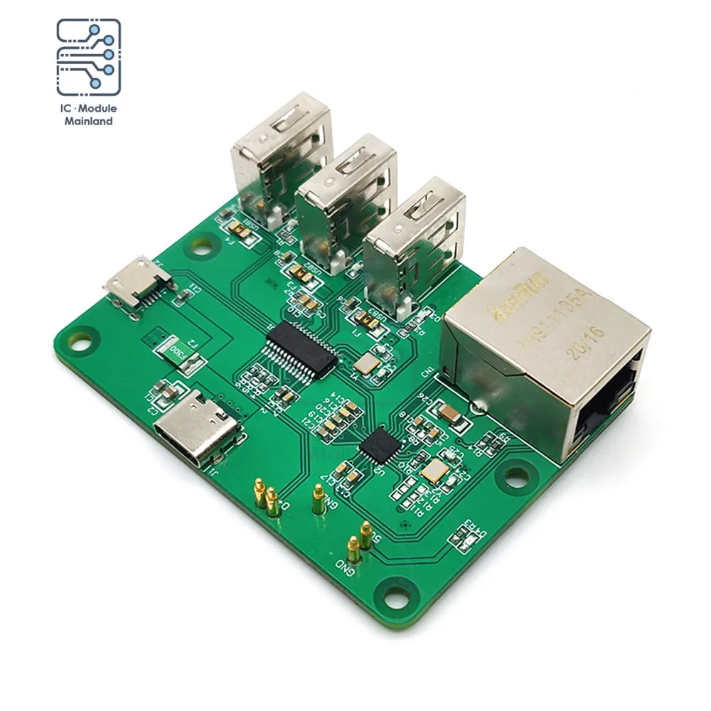 Плата расширения сетевого концентратора для Raspberry Pi Zero плата с USB Type C Ethernet