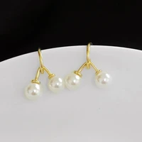 s925 sterling silver 2020 new temperament cold style pearl earrings simple and small earrings dangle earrings for women