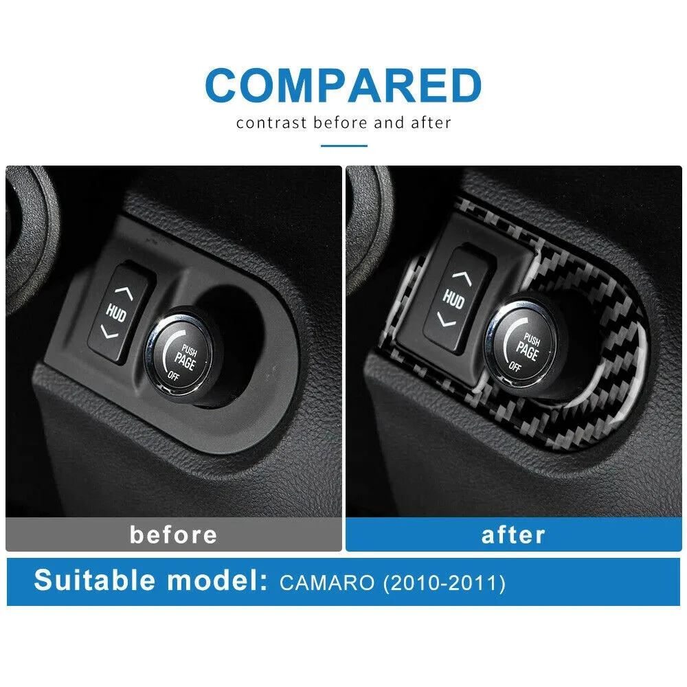 

1 Pcs HUD Panel Sticker Carbon Fiber Cover Decoration For Chevrolet Camaro 2010-2015 Parts