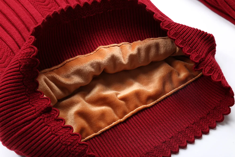 

oversized women winter sweater 2019 slim fit fleece knitted turtleneck sweater New Winter Pullover Knitted Long Sleeve Jumper