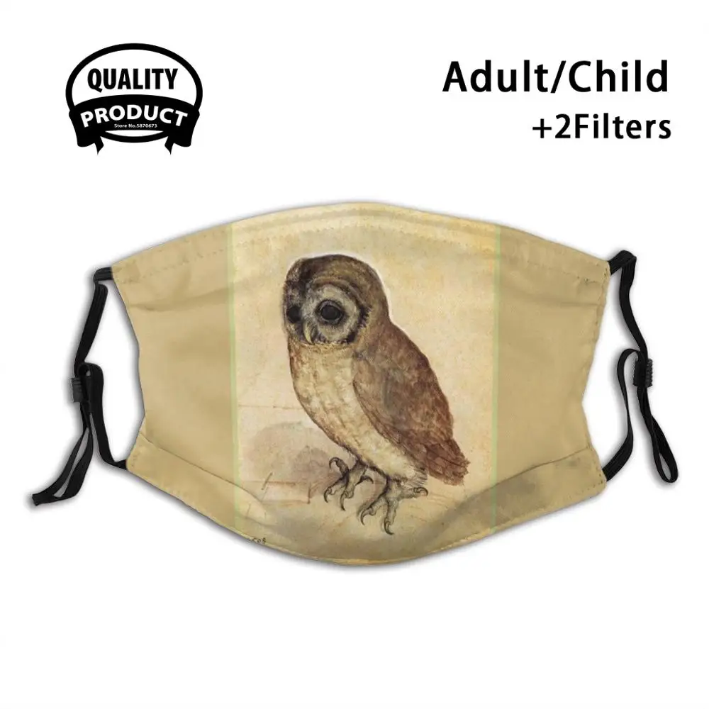 Сова маленькая Дюрер Альбрехт Дюрер. Маска для лица моющаяся летняя с фильтром