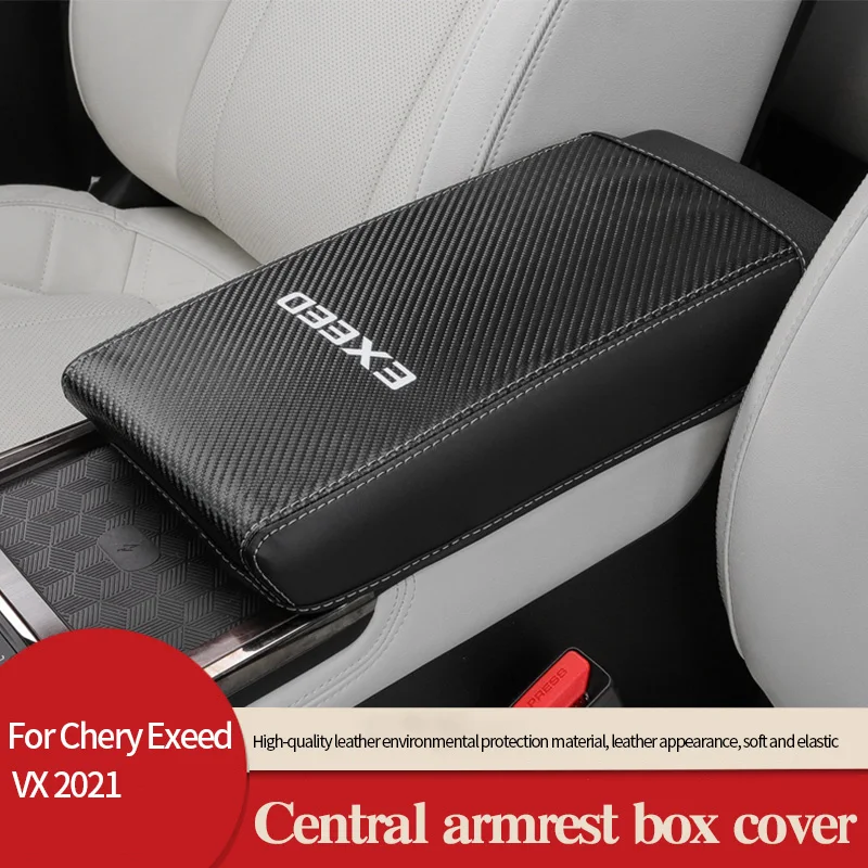 

Central Armrest Box Cover For Chery Exeed VX 2021 PU Center Console Protector Scratch Resistant Interior Accessories